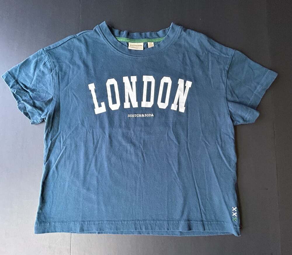 Scotch & Soda London T-Shirt Size S Blue Cotton